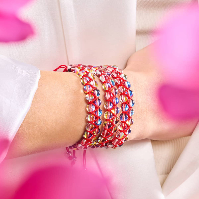 Scarlet Supernova Galaxy Glass x Red String Vitality Bracelet