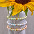 Sunburst | Gold | Galaxy Glass Macrame Bead Bracelet