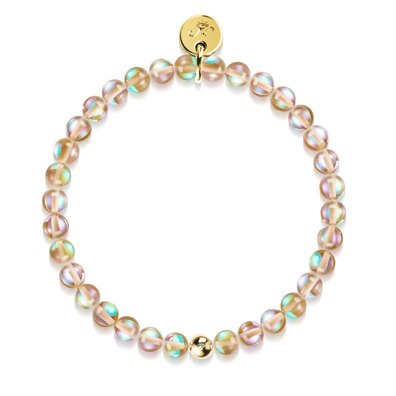 Terra | .925 Sterling Gold Vermeil | Galaxy Glass Bead Bracelet