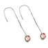 Champagne Supernova | .925 Sterling Silver | Galaxy Glass Chain Drop Threader Earrings