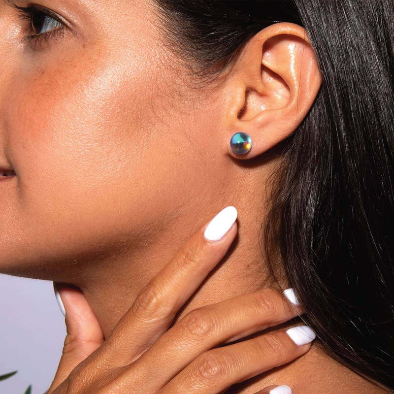 Milky Way | .925 Sterling Silver | Galaxy Glass Stud Earrings