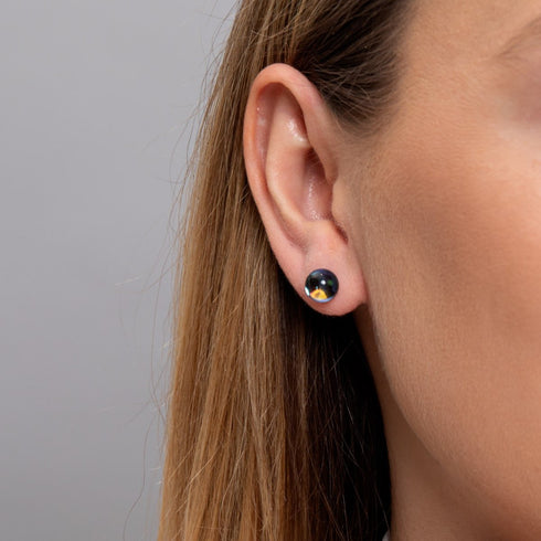 Milky Way | .925 Sterling Silver | Galaxy Glass Stud Earrings