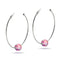 Pink Nebula | Silver | Galaxy Glass Hoop Earrings