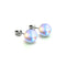 Rainbow Supernova | .925 Sterling Silver | Galaxy Glass Stud Earrings