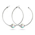Rainbow Supernova | Silver | Galaxy Glass Hoop Earrings