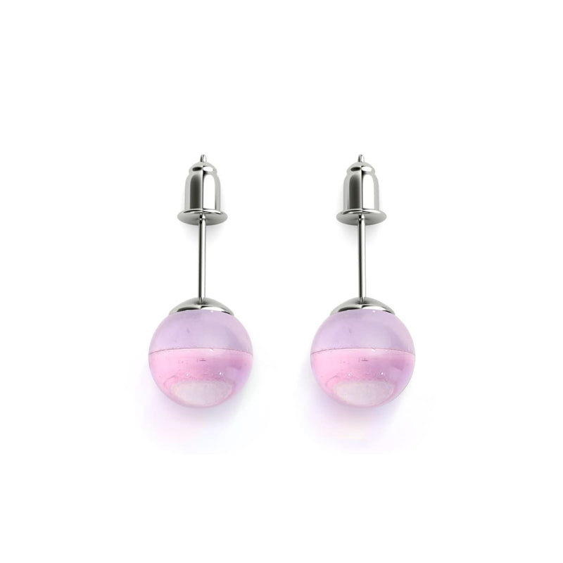 Ultraviolet | .925 Sterling Silver | Galaxy Glass Stud Earrings