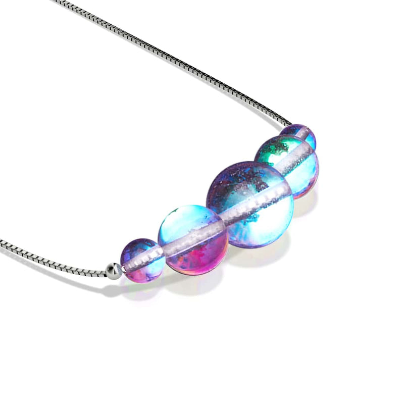 Pink Nebula | .925 Sterling Silver | Galaxy Glass Infinity Clasp Necklace