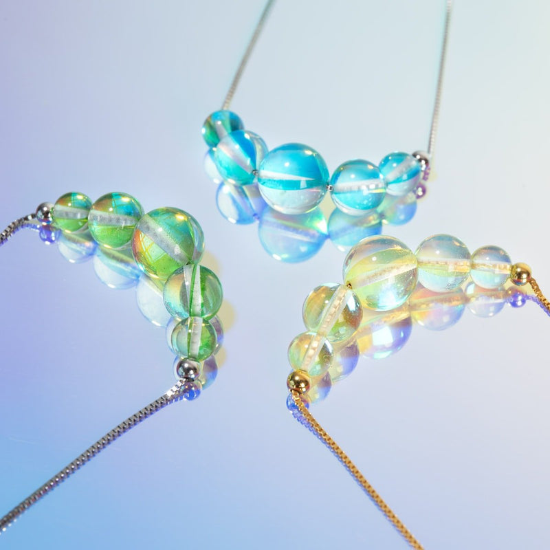 Sunburst | Gold Vermeil | Galaxy Glass Infinity Clasp Necklace