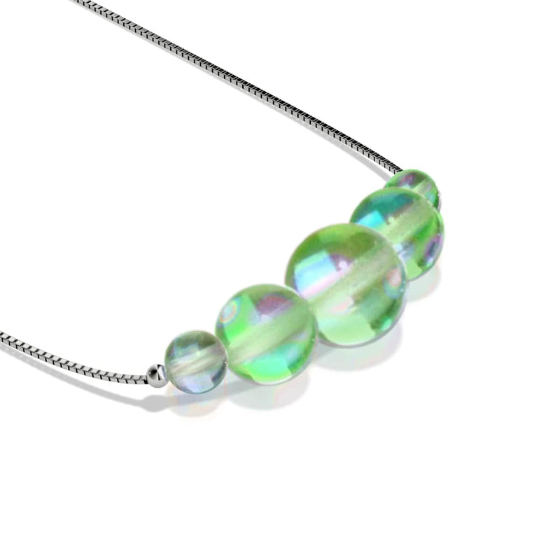 Verdant Moon | .925 Sterling Silver | Galaxy Glass Infinity Clasp Necklace