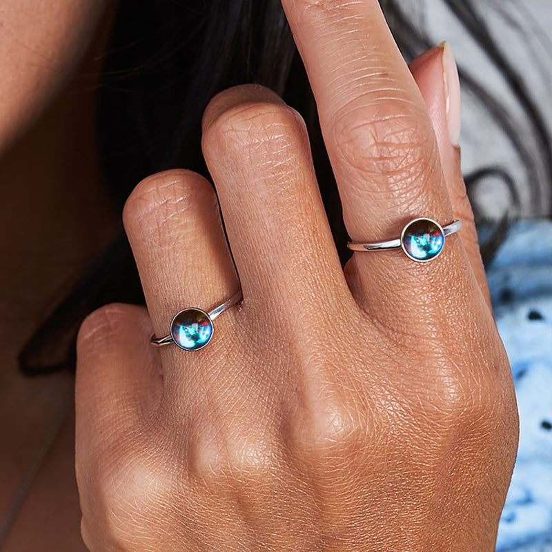 Milky Way | .925 Sterling Silver | Galaxy Glass Ring