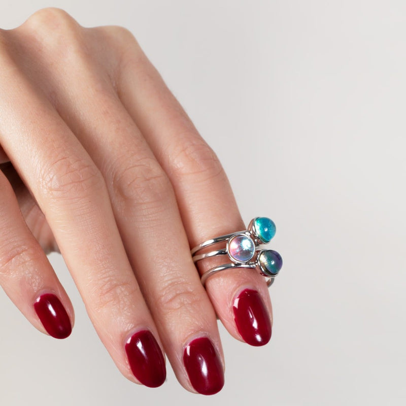 Milky Way | .925 Sterling Silver | Galaxy Glass Ring