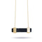 Black Agate | Gold | Gemstone Bar Necklace