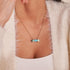 Turquoise | Gold | Gemstone Bar Necklace