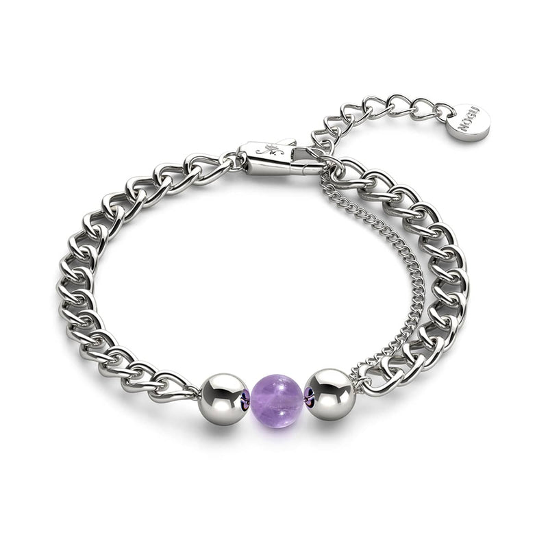 Amethyst x Silver | Gemstone Chain Bracelet