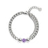 Amethyst x Silver | Gemstone Chain Bracelet