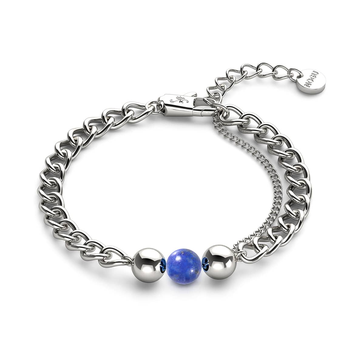 Lapis x Silver | Gemstone Chain Bracelet