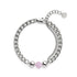 Rose Quartz x Silver | Gemstone Chain Bracelet