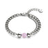 Rose Quartz x Silver | Gemstone Chain Bracelet