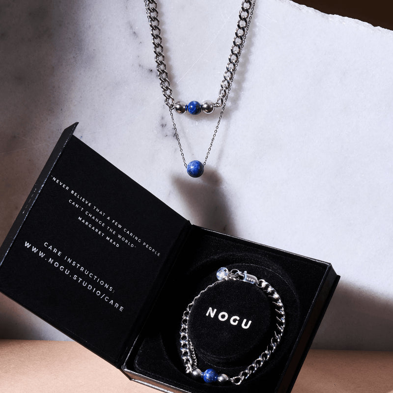 Lapis x Silver | Gemstone Chain Necklace