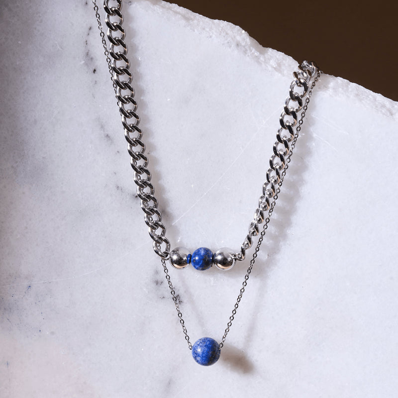 Lapis x Silver | Gemstone Chain Necklace