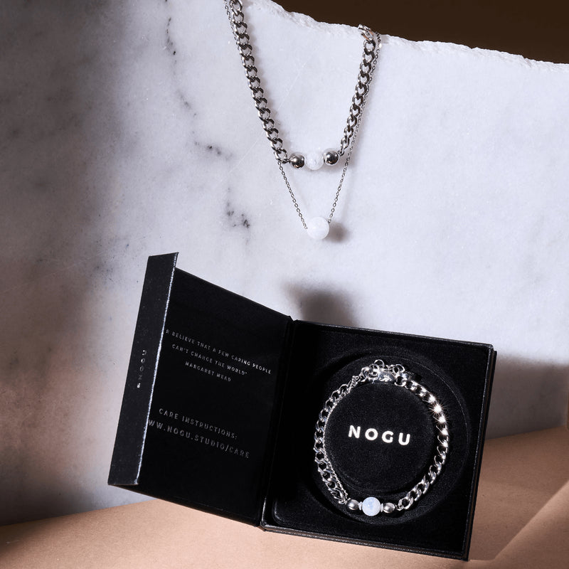 Moonstone x Silver | Gemstone Chain Necklace