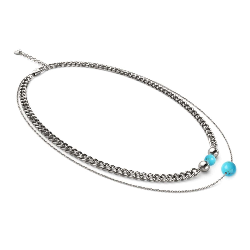 Turquoise x Silver | Gemstone Chain Necklace