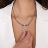 Turquoise x Silver | Gemstone Chain Necklace
