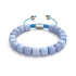 Light Blue Quartz | Silver | Gemstone Pebble Macrame Bracelet