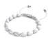 Moonstone | Silver | Gemstone Pebble Macrame Bracelet