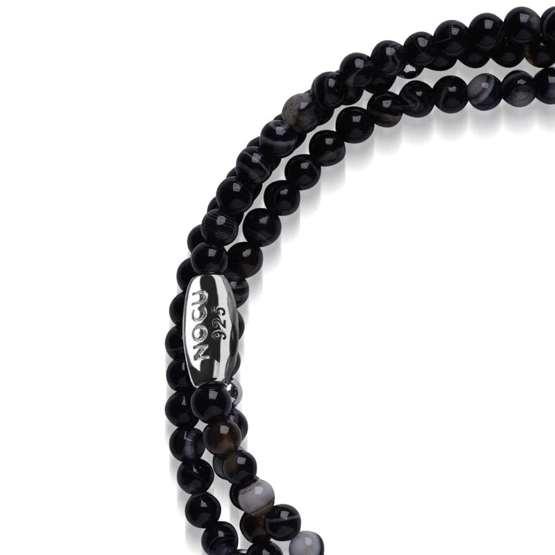 Black Line Agate | .925 Sterling | Gemstone Wrap