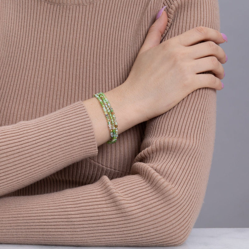 Green Agate | .925 Sterling Gold Vermeil | Gemstone Wrap