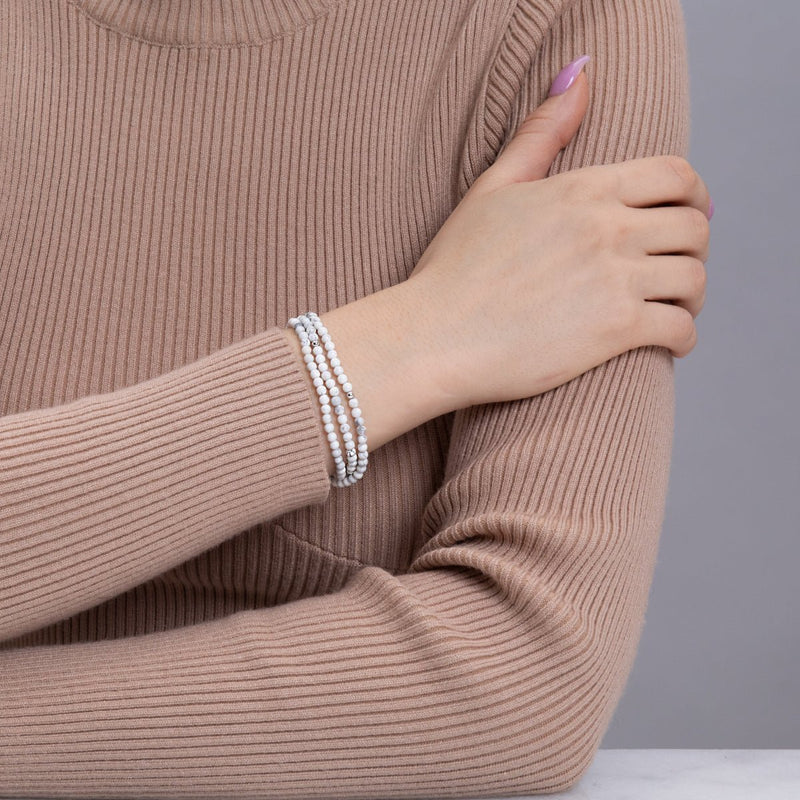 Howlite | .925 Sterling Silver | Gemstone Wrap