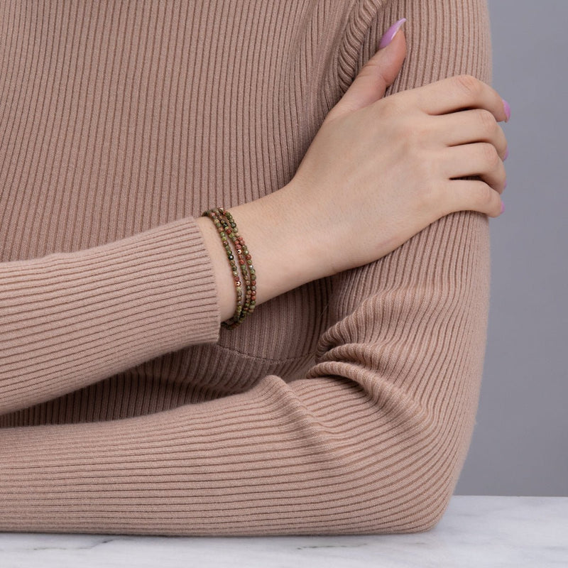 India Agate | .925 Sterling Rose Gold Vermeil | Gemstone Wrap