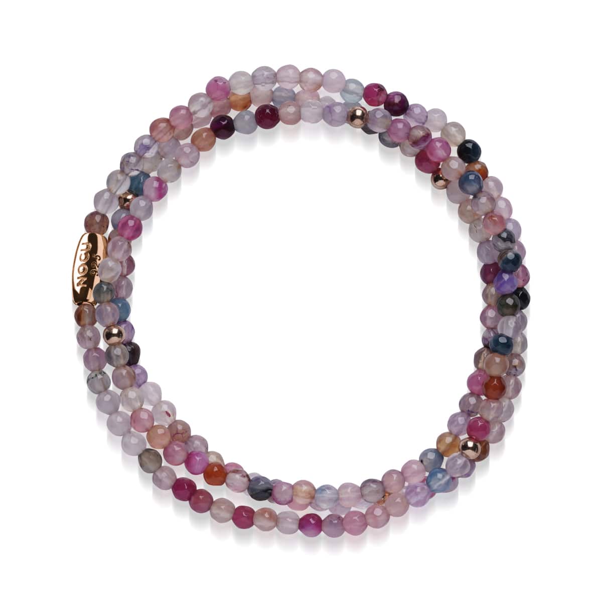 Rainbow Agate | .925 Sterling Rose Gold Vermeil | Gemstone Wrap