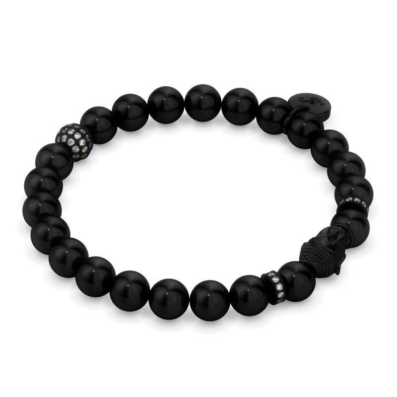 Gunmetal | Gilded Buddha Bracelet