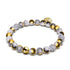 Gold Chrome x White Glitter Glass Bracelet