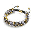 Gold Chrome x White | Glitter Glass Double Bracelet