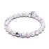 Marshmallow Chrome x White Glitter Glass Bracelet