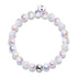 Marshmallow Chrome x White Glitter Glass Bracelet
