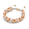Rose Chrome x Caramel | Glitter Glass Double Bracelet