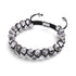 Silver Chrome x White | Glitter Glass Double Bracelet