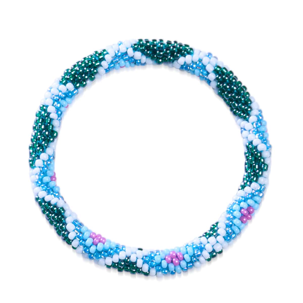 Dolphins Delight | Himalayan Glass Bead Bracelet
