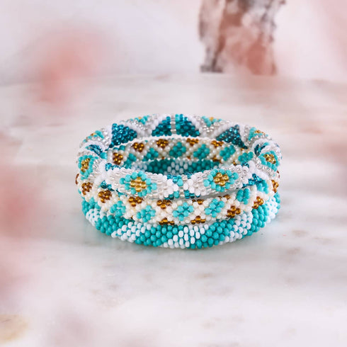 Oceanica | Himalayan Glass Bead Bracelet