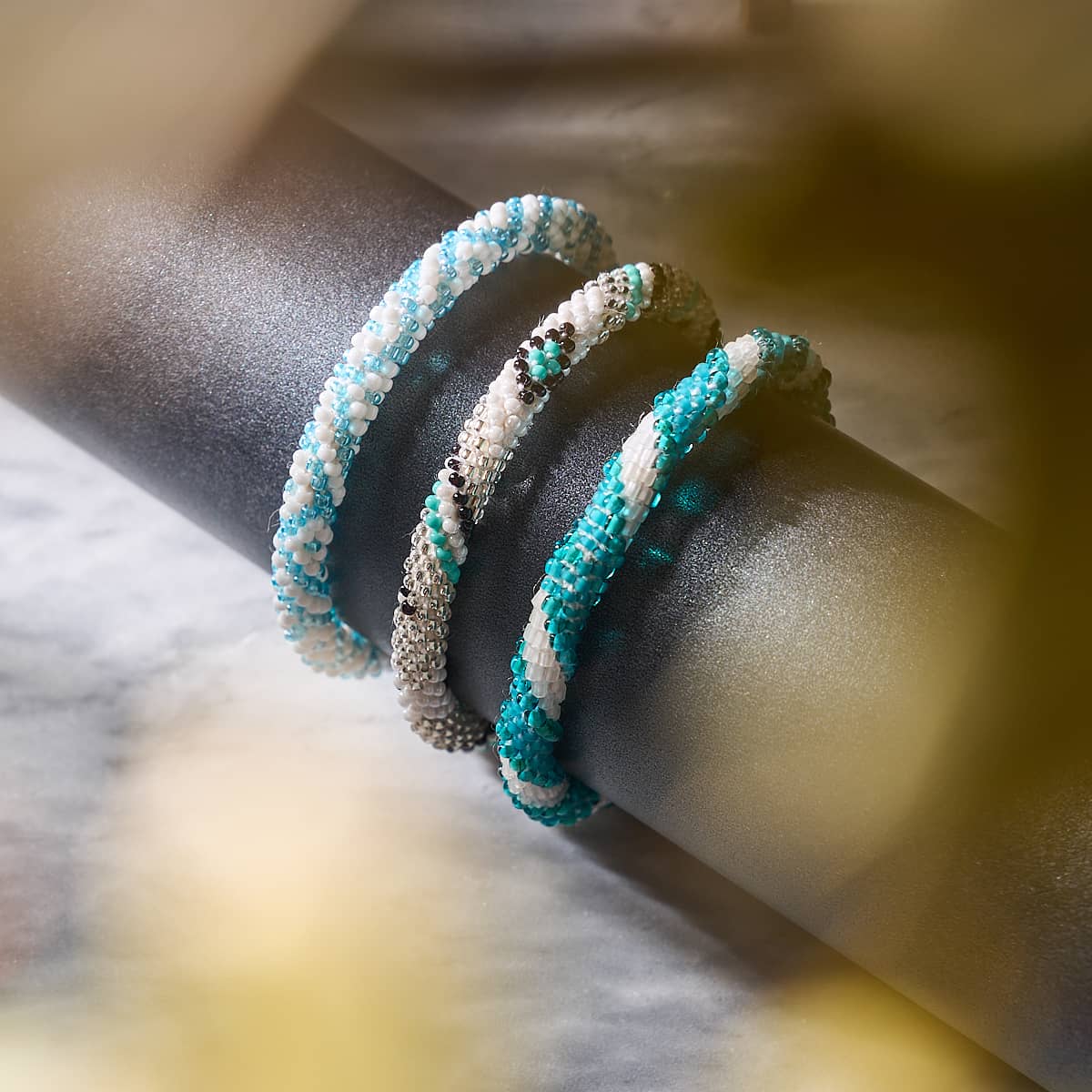 Oceanspray | Himalayan Glass Bead Bracelet