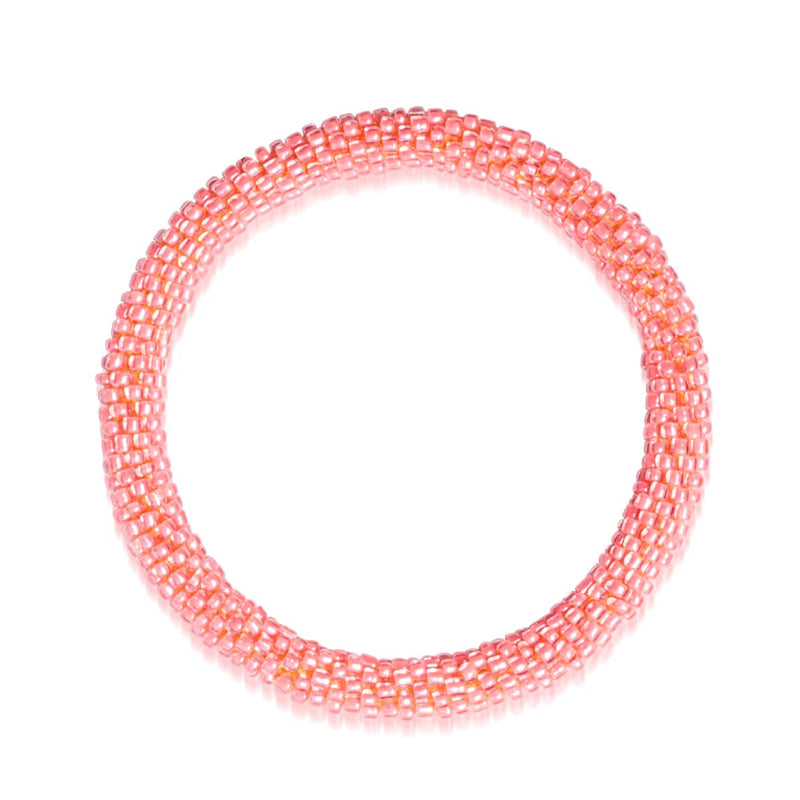 Peach Coral | Himalayan Glass Bead Bracelet