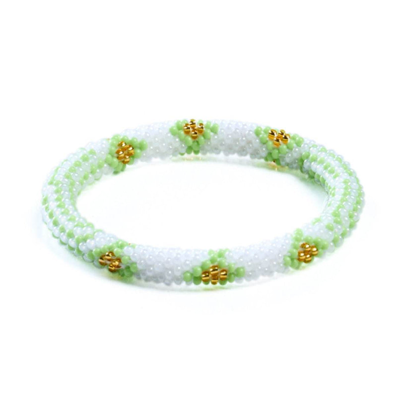 Pistachio Dream | Himalayan Glass Bead Bracelet