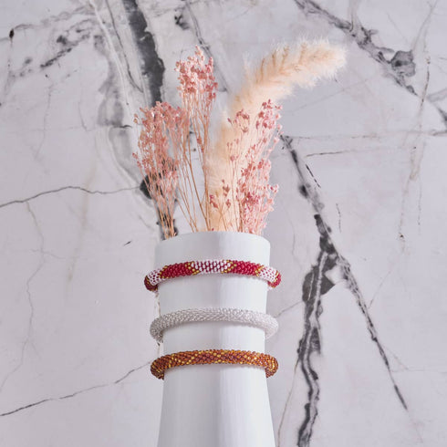 Ruby Soho | Himalayan Glass Bead Bracelet