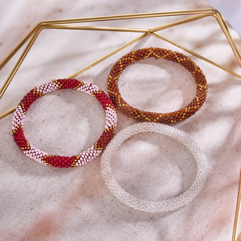 Ruby Soho | Himalayan Glass Bead Bracelet