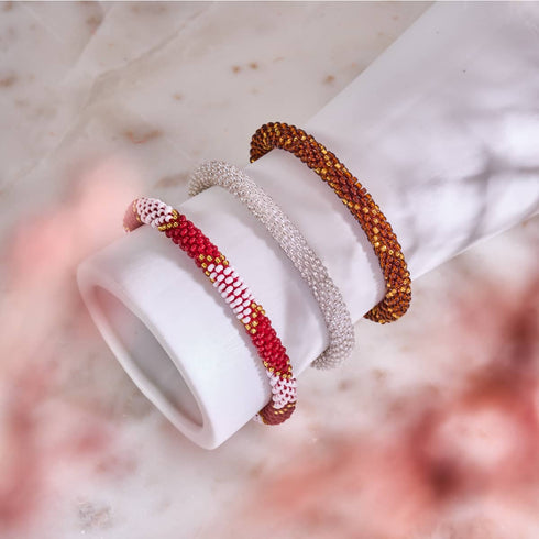 Ruby Soho | Himalayan Glass Bead Bracelet