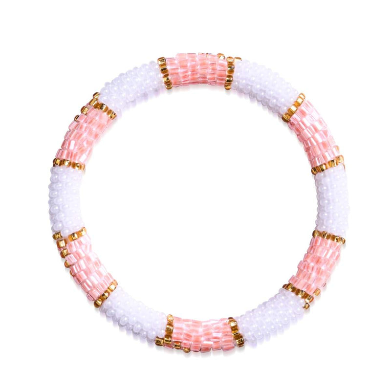 Snowbird | Himalayan Glass Bead Bracelet